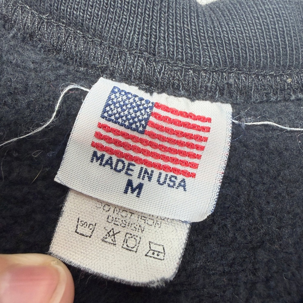 Vintage US Army Sweatshirt Graphic Tank Eagle USA Made Cotton Black Mens Size M - Picture 6 of 12